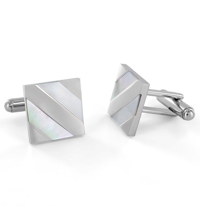 Men's High Polished Mustache Cuff Links